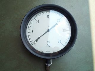 Vintage Ashcroft Pressure Gauge Steampunk 10 " Diameter,  0 - 300 Psi