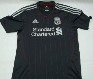 Classic Rare Liverpool Fc Adidas 2011 - 12 Black Kit Jersey Shirt Men’s Medium