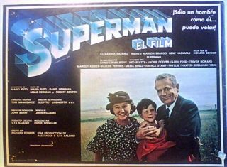 Superman Christopher Reeve Marlon Brando Gene Hackman Ned Beatty Lobby Card 1978