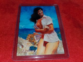 Bettie Page Sketch Card 10 Card Signed By Artist `d 49/50