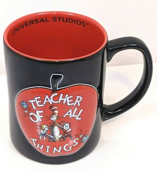 Dr Seuss Coffee Mug Cat In The Hat Universal Studios Teacher Of All Things Apple