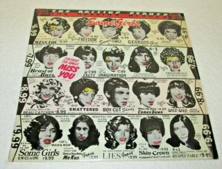 Rolling Stones Some Girls Lp Us Sterling 1st Pressing Vinyl Uncensored Jacket