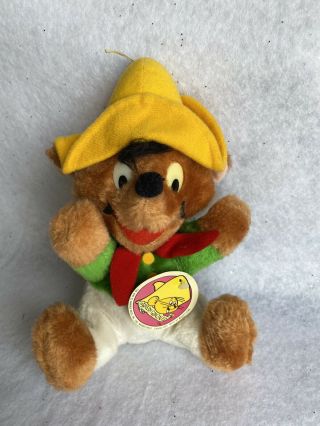 Vtg 1980 Mighty Star/warner Bros Looney Toons 10” Speedy Gonzales Mouse Plush