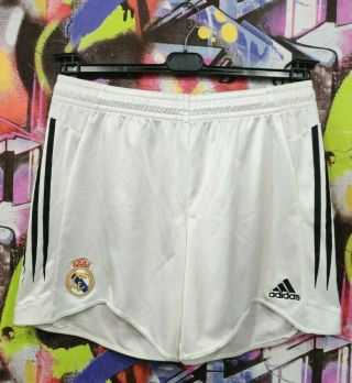 Real Madrid Spain 2004 2005 Home Football Soccer Shorts Vintage Adidas Mens L