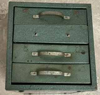 Vintage Wards Master Quality Industrial Metal 4 Drawer Small Parts Cabinet 1