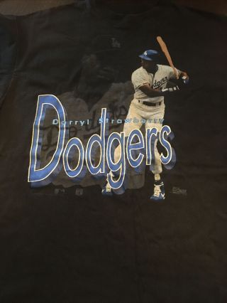 Darryl Strawberry 1992 Player Tee Shirt La Dodgers Xl Hanes