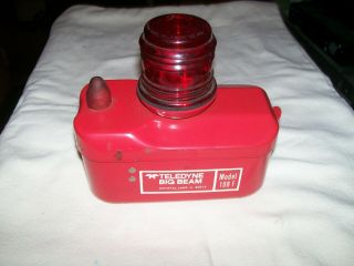 Vintage Teledyne Big Beam No 108f Warning Light Battery Operated Emergency Lamp