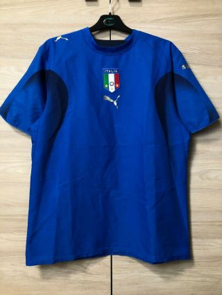 Italy Italia World Cup 2006 Blue Football Shirt Soccer Jersey Champions Size M