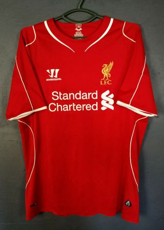 Warrior Fc Liverpool 2014/2015 Home Soccer Football Shirt Jersey Maglia Size L