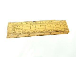 Vintage E.  S.  A.  Architect Engineering 6 " Scale Rule Ruler Protractor Tool England
