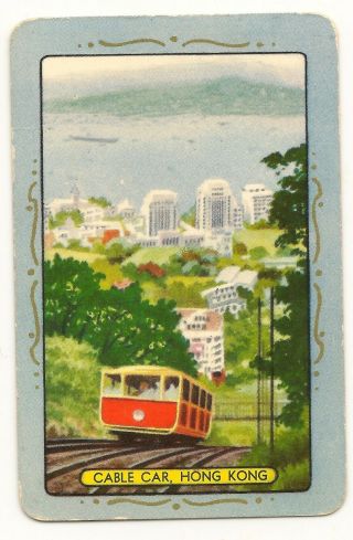 Vintage Coles Swap Card Named Cable Car Hong Kong