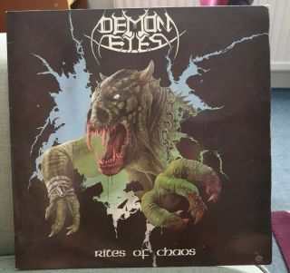 Demon Eyes - Rites Of Chaos.  (rare) First Press 1984.  Ebony Records.  Mint/vg,