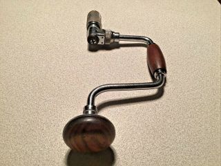 Vintage STANLEY No.  923 Ratcheting Reversible Drill Auger Bit Brace,  10 