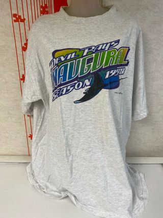 Tampa Bay Devil Rays Inaugural Season 1998 T - Shirt Size Large Xl Logo 7 1998