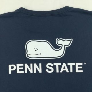 Vineyard Vines Mens Xl Penn State Nittany Lions Whale Logo Cotton Pocket T - Shirt