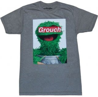 Oscar The Grouch Censored T - Shirt Pbs Sesame Street - Men 