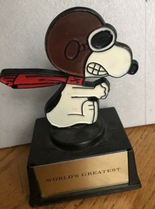 1970s Peanuts Snoopy Red Baron Trophy " World 