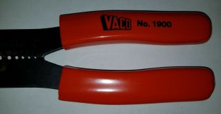 Vintage Vaco 1900 Wire Stripper Cutter Crimper Electricians Plier Tool Usa