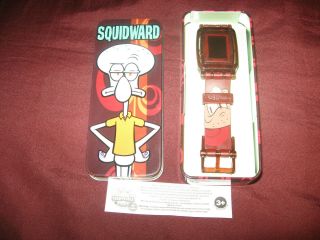 Burger King Spongebob Squarepants Squidward Toy Watch - In Tin 2004
