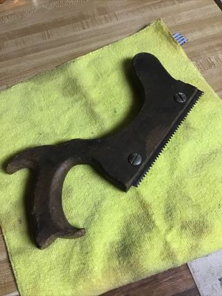 Vintage Unique Wood Rip Saw Hand Stair Saw Primitive 6 Inch Blade Rare Tool
