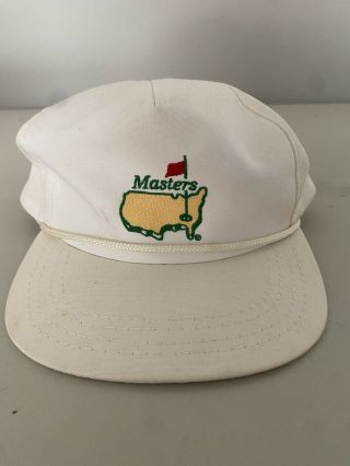 The Masters Vintage Golf Snapback Hat Cap Augusta National Derby Cap Rope White
