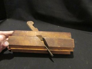 Antique - Vintage Wood Mold Making Plane 2 Inch Blade,  Coffin Type
