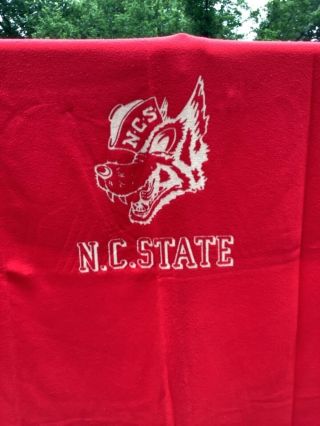 Vintage Nc State University Wolfpack Blanket/throw Rare ‘50’s? Or Earlier?