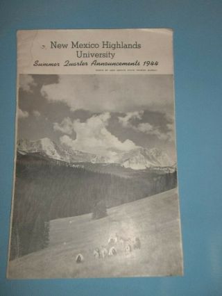 1944 Summer,  Mexico Highlands University Summer Announcements,  Classes