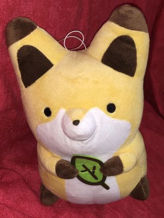 Banpresto Tanuki To Kitsune Fox And Raccoon Plush 10 " Yellow Lying Fox Plush