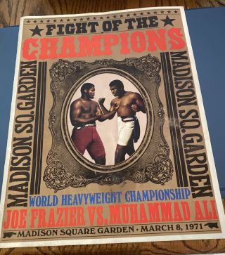 Fight Of The Champions Joe Frazier Vs Muhammad Ali March 8,  1971 Mad Sq Garden