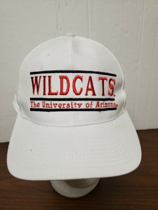 Vintage University Of Arizona Wildcats Split Bar Snapback Hat The Game 90s
