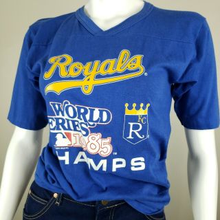 Kansas City Royals Mlb Baseball World Series 1985 Vintage Shirt Top Size Medium
