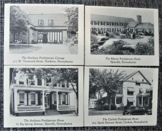 4 Presbyterian Homes Old Vintage Note Cards From Coatesville,  Pa.