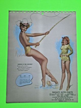 Mac Pherson " Spring In The Country " - May 1948 Pin - Up/cheesecake Calendar Page