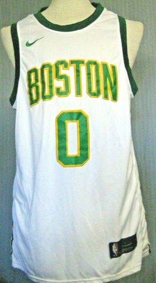 Boston Celtics Adult Xl White Green Jayson Tatum Nike Jersey (x - Large Nba Champs