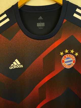 Adidas Bayern Munich Fc 2017 - 2018 Elite Training Soccer Jersey Navy Red Size L