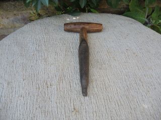 Vintage T Handled Garden Dibber With Steel Tip 26 Cm Long (612)
