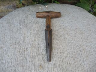 Vintage T handled Garden Dibber with steel tip 26 cm long (612) 2