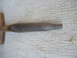 Vintage T handled Garden Dibber with steel tip 26 cm long (612) 3