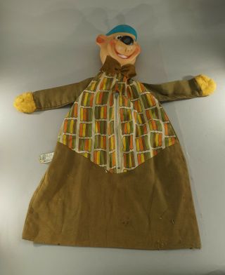 1961 Yogi Bear Hanna Barbera Doll / Carrying Bag 20 " Tall Knickerbocker