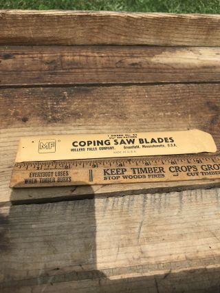 Vtg Millers Falls Coping Saw Blades No 65,  6 1/2 “ Pin Pattern