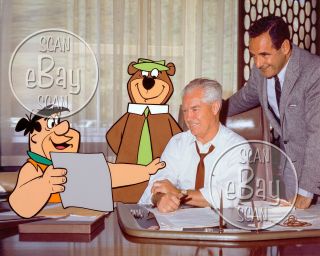 Rare Flintstones Yogi Bear Cartoon Tv Photo Bill Hanna & Joe Barbera Studios