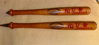 Vintage Ny Yankees Louisville Slugger Baseball Bat Pen And Pencil Set