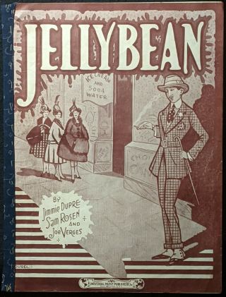 Antique Orleans Sheet Music - Pictorial Covers - Jellybean - Werlein - Rare