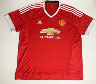 Manchester United Jersey 2xl 2015 - 2016 Home Shirt Soccer Football Adidas Kit