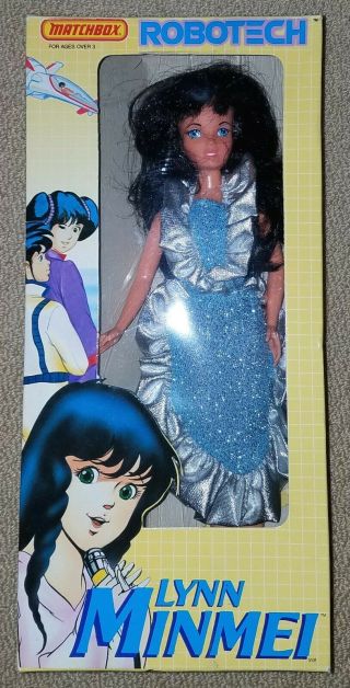Matchbox Robotech 11.  5 " Lynn Minmei Doll Complete W/box Very Good Vintage 1985