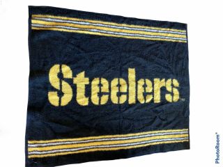 Vintage Biederlack Nfl Pittsburgh Steelers Reversible Throw Blanket Size 54 X 86