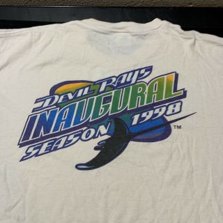 Vintage Tampa Bay Devil Rays Inaugural Season 1998 T - Shirt Mlb Men’s Size Xl