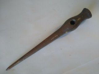 Iron Rope Splicing Fid Marlin Spike Vintage Military Tool 9” - 3/4”diam Sft 1967