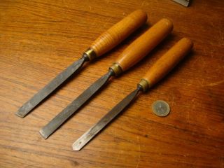 Henry Taylor Acorn Brand 1/2 3/8 Wide Carving Tools Chisels